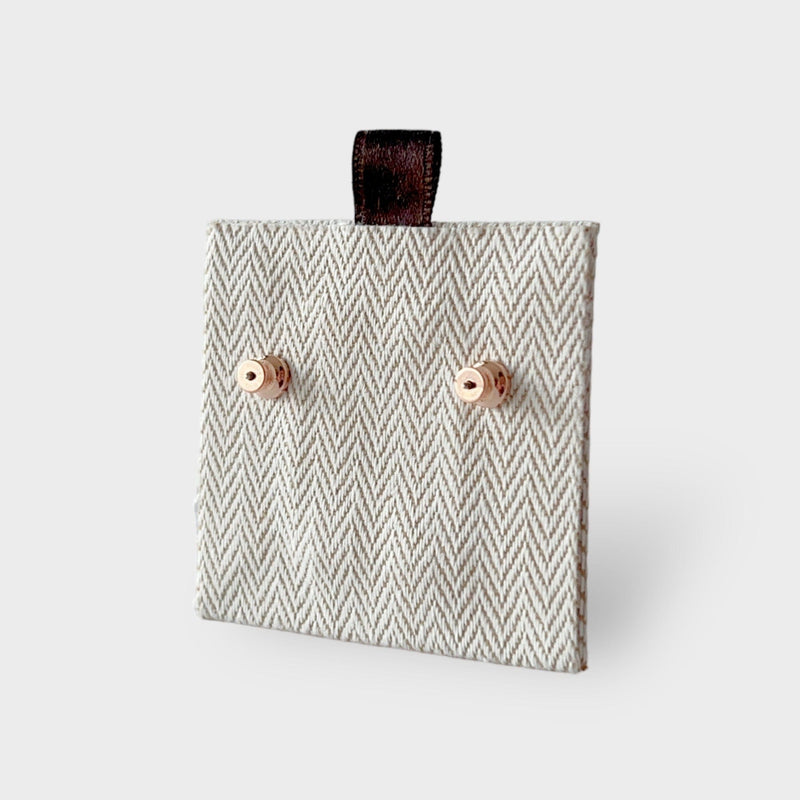 Hermes Mini Pop H Earring In Pink And Rose Gold