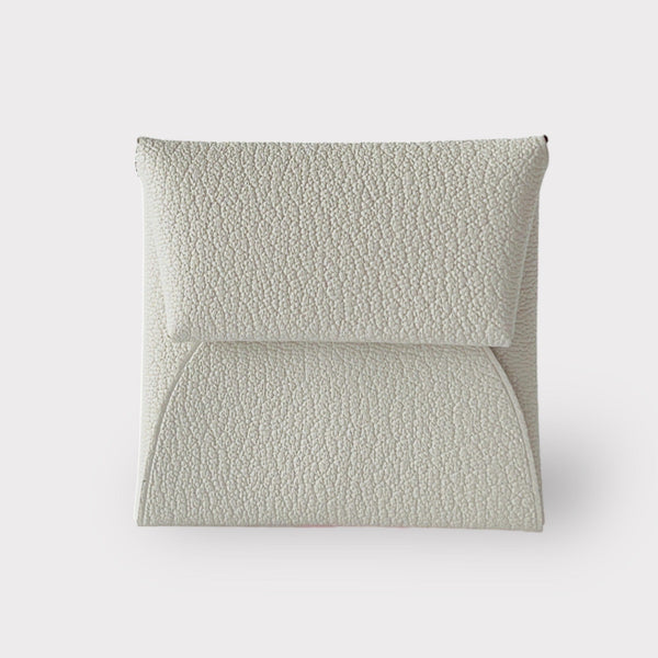 Hermes Bastia Change Purse In Mushroom, Chevre Leather