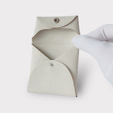 Hermes Bastia Change Purse In Mushroom, Chevre Leather