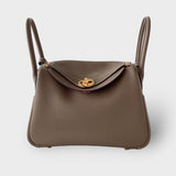 Hermes Lindy 26 Bag In Etoupe With Gold Hardware