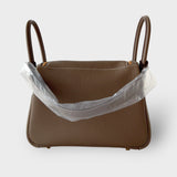 Hermes Lindy 26 Bag In Etoupe With Gold Hardware