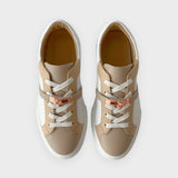 Hermes Women's Day Sneaker In Multicolore Blanc, Rose Gold, EU Size 39