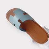 Hermes Men's Izmir Sandal In Vert D'eau, Blue, Size 42.5 EU