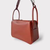 Hermes Lindy 26 Bag In Sienne With Palladium Hardware, Evercolor Leather