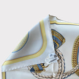 Hermes Grand Apparat Forever Scarf 90, Crème, Gold And Multicolore