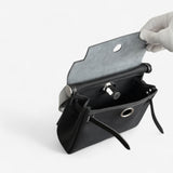 Hermes Mini Herbag 20, Noir With Gold Hardware, K Stamp