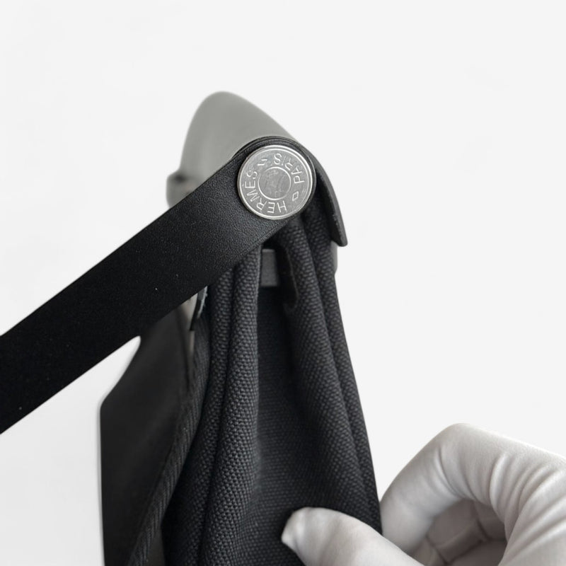 Hermes Mini Herbag 20, Noir With Gold Hardware, K Stamp