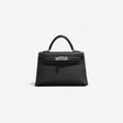 Hermès Mini Kelly, Black, Gris Perle Stitching, Gold Hardware