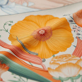 Hermes Bouquet Final Scarf in Gris Cendre, Orange & Vert