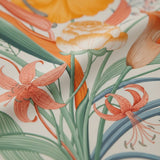 Hermes Bouquet Final Scarf in Gris Cendre, Orange & Vert