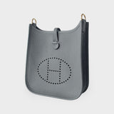 Hermes Mini Evelyne 16 Gris Meyer With Gold Plated Hardware, B Stamp 2023