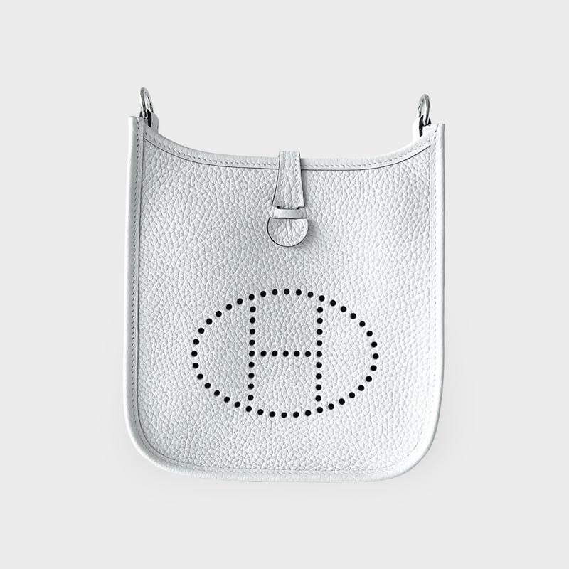 Hermes Mini Evelyne 16 New White With Palladium Hardware B Stamp 2023 Found Fashion