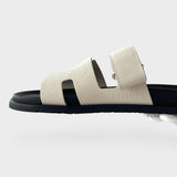 Hermès Men's Chypre Sandal In Biege Glasise, Size 45