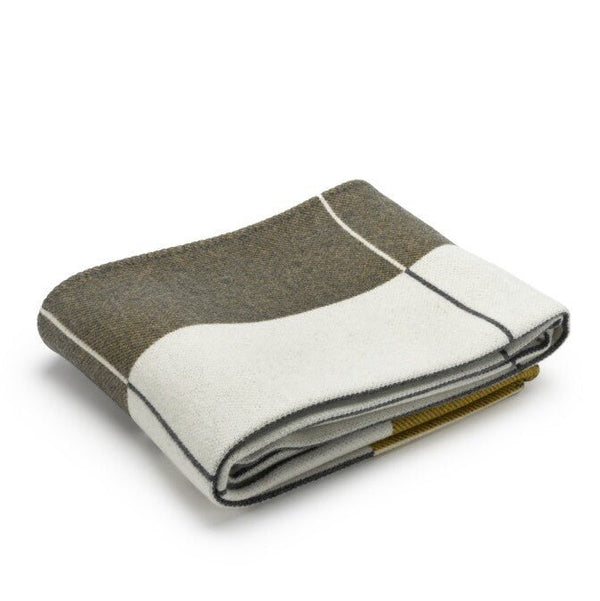 Hermès Avalon III Throw Blanket | Gris / Soleil (Yellow) - Found Fashion