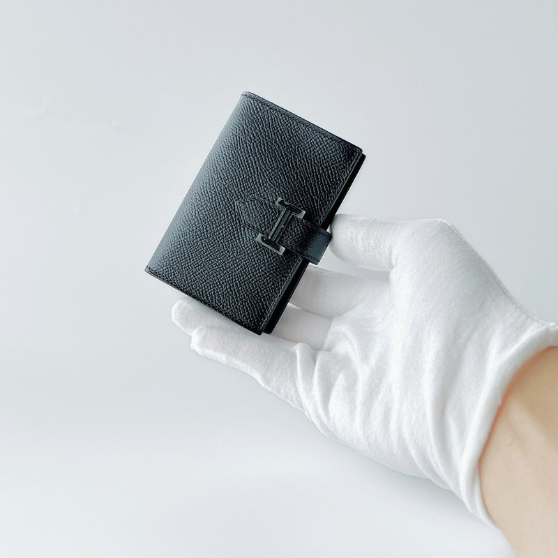 Hermès Bearn Card Holder | So Black - Found Fashion