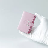 Hermès Bearn Mini Wallet - Mauve Sylvestre - Pink - Gold Hardware - Found Fashion