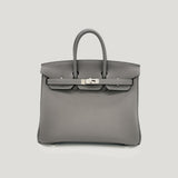 Hermès Birkin 25 Gris Meyer (Grey) | Togo With Palladium Hardware - Found Fashion
