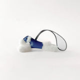 Hermes Budy Charm In Navy Blue | Merino Shearling And Leather, Bleu Saphir - Found Fashion