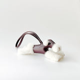 Hermes Budy Charm In Rouge Sellier | Merino Shearling And Leather - Found Fashion