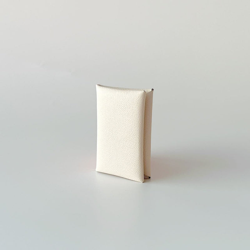 Hermes Calvi Card Holder In Craie, Epsom Leather - Found Fashion