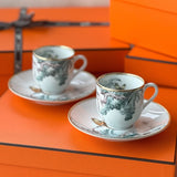 Hermès - Carnets D'Equateur Coffee Cup Set - Found Fashion
