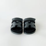 Hermes Chypre Fur Sandal | Woolskin Black | Size 42 - Found Fashion