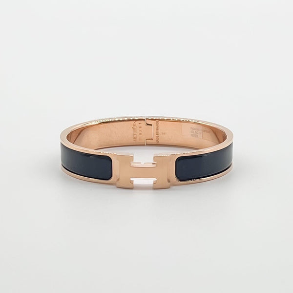Hermès Clic H bracelet - Black - Found Fashion