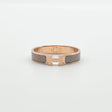Hermès Clic H Bracelet, PM, Marron Glacé, Rose Gold Plated
