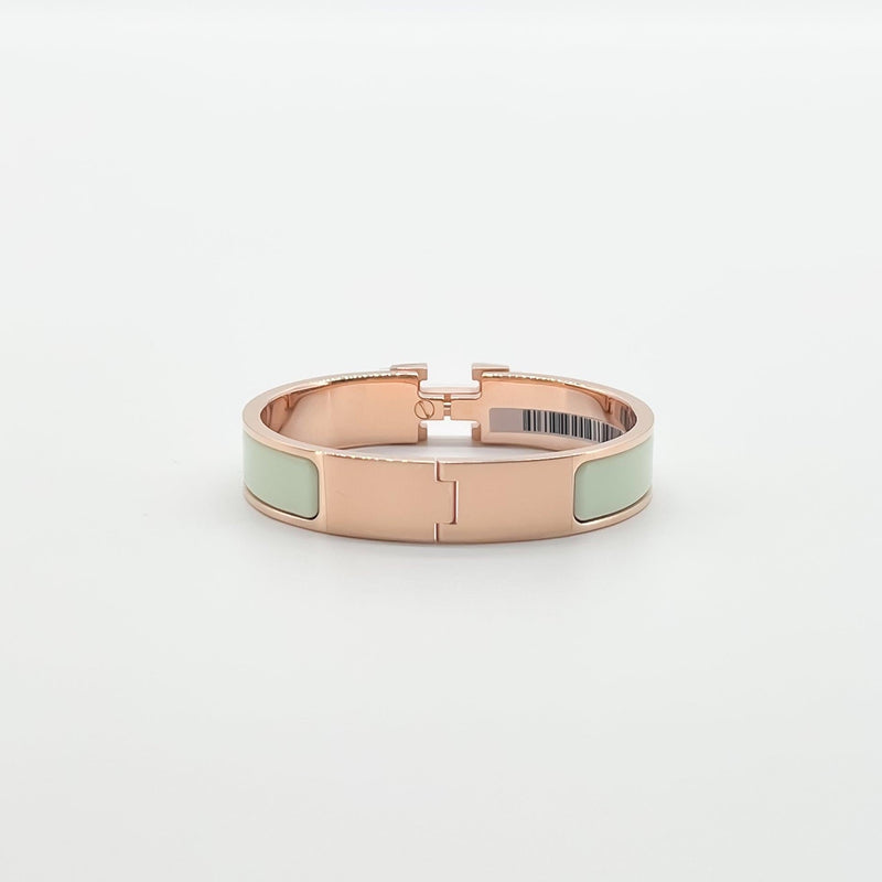 Hermès Clic H Bracelet - Vert Fizz (Mint Green) - Found Fashion