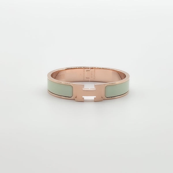 Hermès Clic H Bracelet - Vert Fizz (Mint Green) - Found Fashion