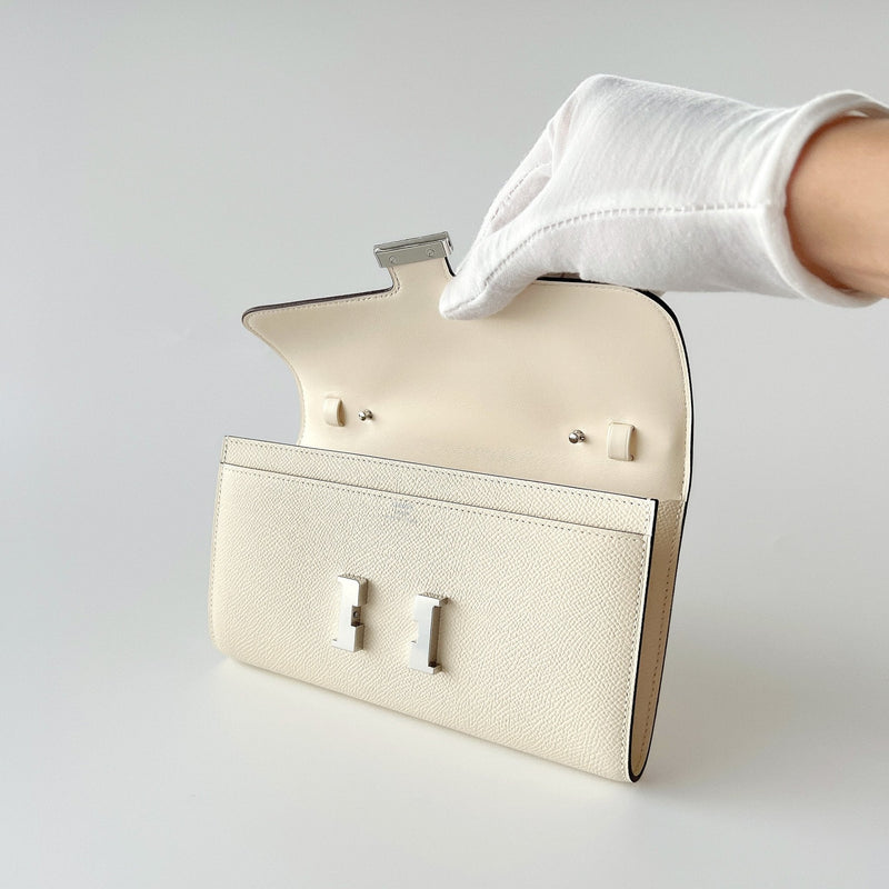 Hermes Constance Long To Go Wallet In Nata And Gold Hardware - Found Fashion