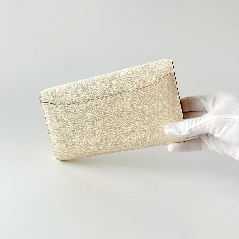 Hermes Constance Long To Go Wallet In Nata And Gold Hardware - Found Fashion