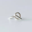 Hermès Croisette Ring, Small Modal, Silver, 50