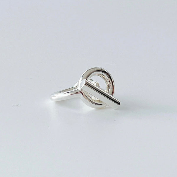 Hermes Croisette Ring In Silver, Size 50 - Found Fashion