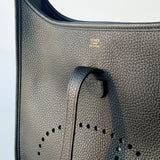 Hermes Evelyne III 29 Bag In Black (Noir) With Gold Hardware - Found Fashion