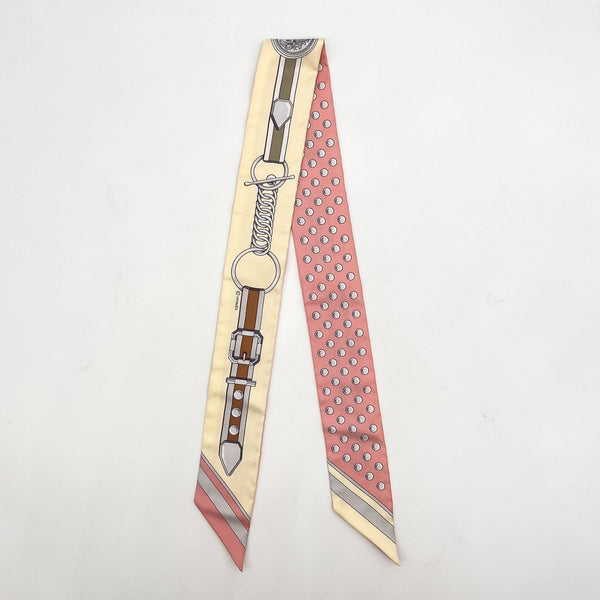 Hermès Grand Tralala Twilly | Cream & Pink - Found Fashion