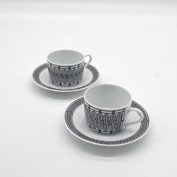 Hermès H Deco Teacup Set - Black & White - Found Fashion