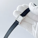 Hermes Heure H Diamond Set H Watch, Black Calfskin Strap, 21mm - Found Fashion