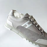 Hermès Homme Trail Sneaker | Grey and White | Size 45 - Found Fashion
