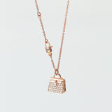 Hermes Kelly Amulette Pendant Necklace In Rose Gold, Small - Found Fashion