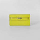 Hermes Kelly Classique To Go Wallet, In Jaune Citron Epsom Leather And Palladium Hardware, Yellow - Found Fashion