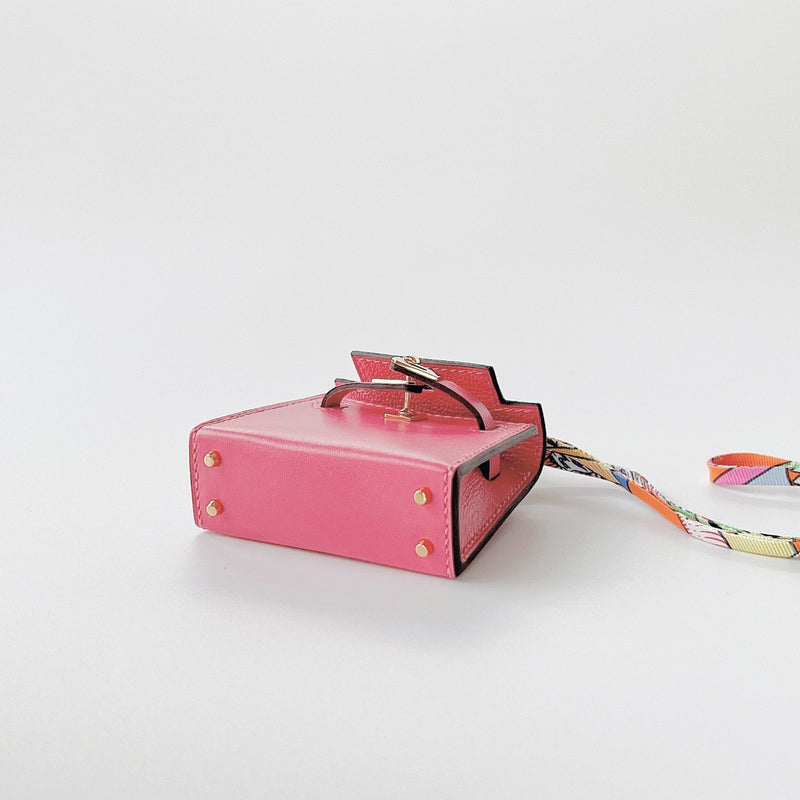 Hermès Kelly Twilly Bag Charm | Lipstick Pink | GHW - Found Fashion
