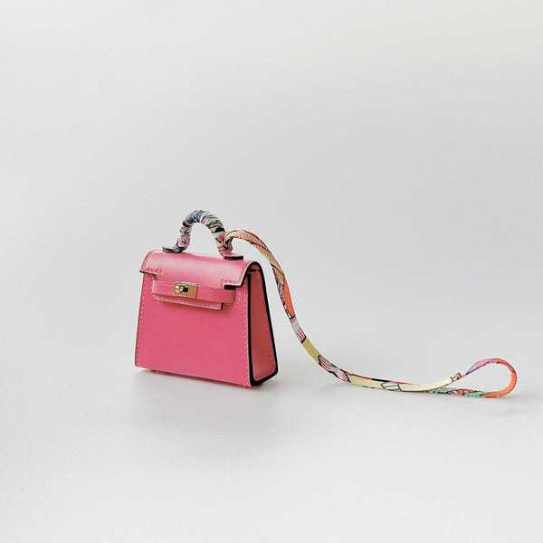 Hermès Kelly Twilly Bag Charm | Lipstick Pink | GHW - Found Fashion
