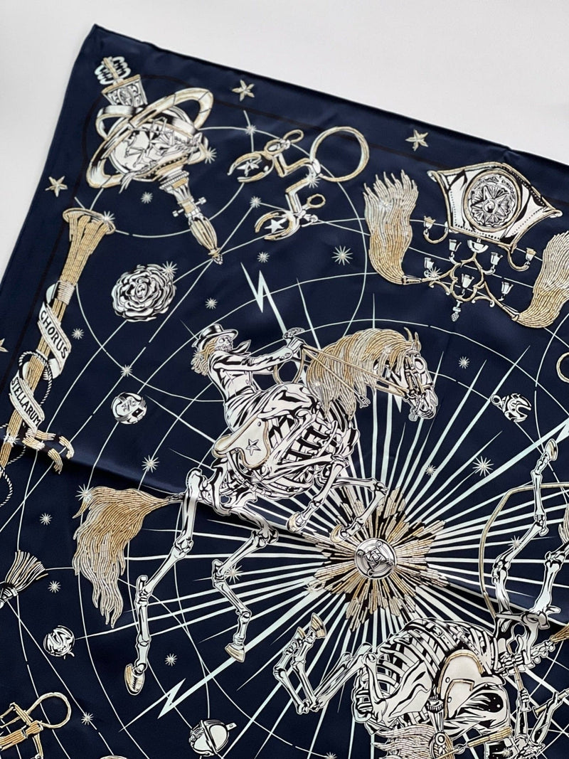 Hermes Limited Chorus Stellarum Embroidered Scarf, 70 - Found Fashion