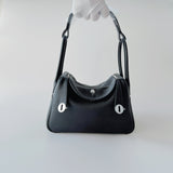 Hermes Lindy 26 In Black With Palladium Hardware - Found Fashion