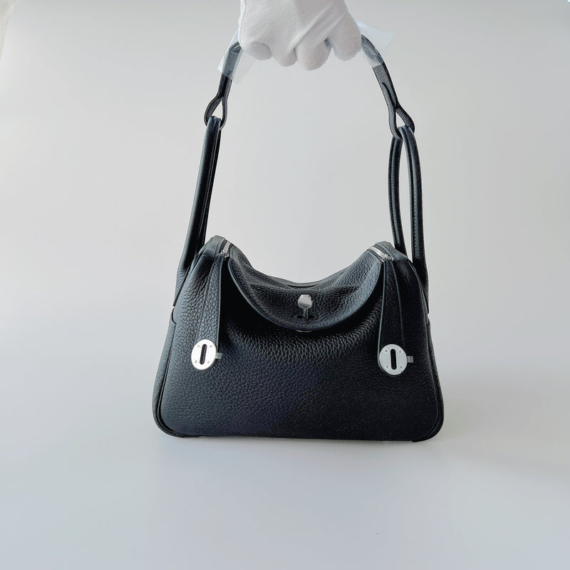 Hermes Lindy 26 In Black With Palladium Hardware - Found Fashion