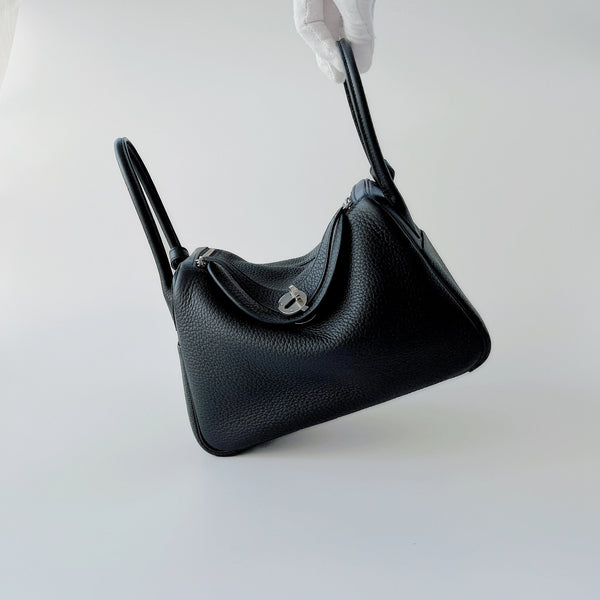 Hermes Lindy 26 In Black With Palladium Hardware - Found Fashion