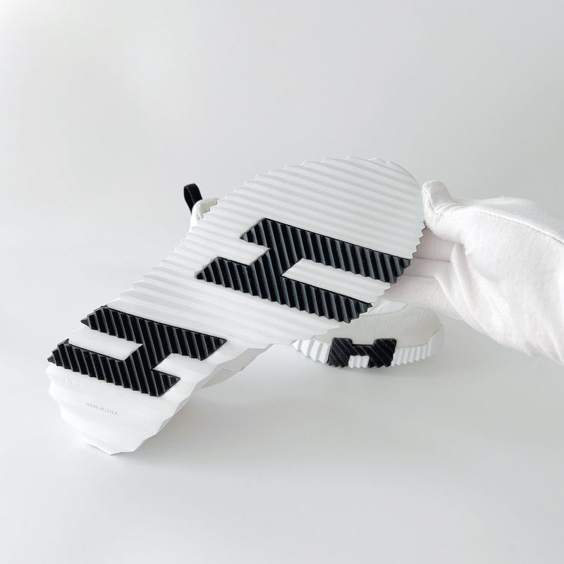 Hermes Men's Bouncing Sneaker In White And Black, Size 43 - Found Fashion
