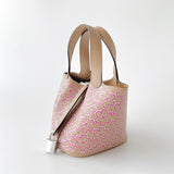 Hermes Micro Lucky Daisy Picotin 14 Swift Chai / Rose / Blanc - Found Fashion