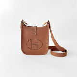 Hermes Mini Evelyne 16 In Gold With Gold Hardware - Found Fashion